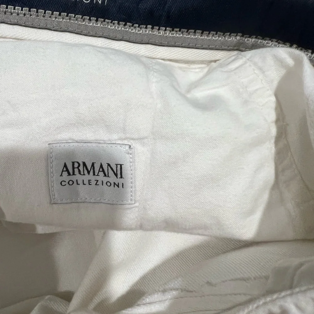 ARMANI COLLEZIONI Men's beige cargo pants zip button pockets 36